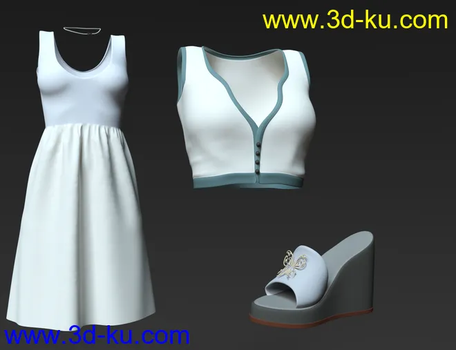 dForce Midsummer Outfit for Genesis 8 Female(s)模型的图片8
