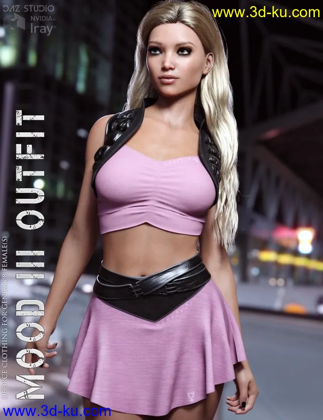 dForce Mood III Outfit for Genesis 8 Females模型的图片1