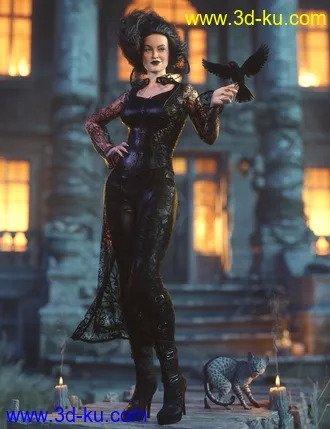 3D打印模型dForce Moriana Outfit for Genesis 8 Females的图片