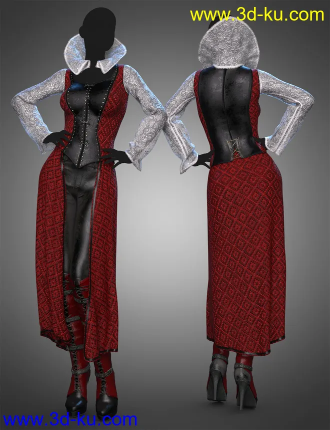 dForce Moriana Outfit Textures模型的图片2