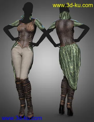 3D打印模型dForce Moriana Outfit Textures的图片