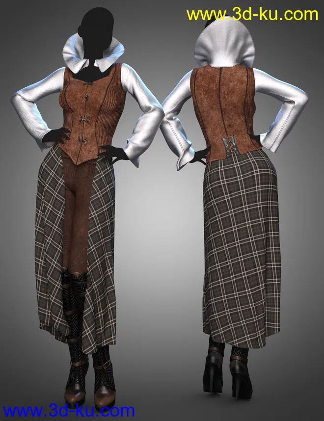 dForce Moriana Outfit Textures模型的图片6