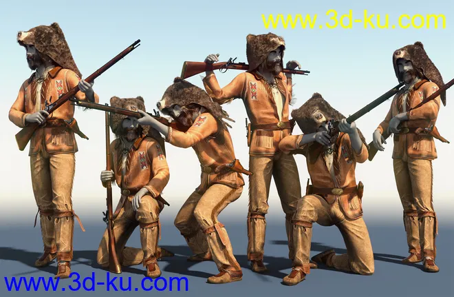 dForce Mountain Trapper Outfit for Genesis 8 Male模型的图片3