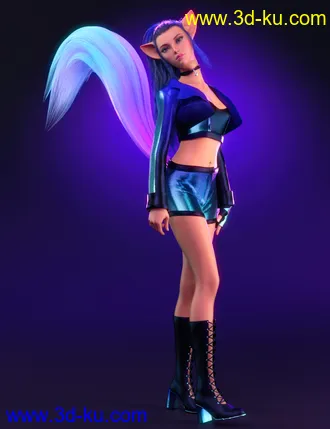 3D打印模型dForce Music Queen Outfit for Genesis 8 and 8.1 Females的图片