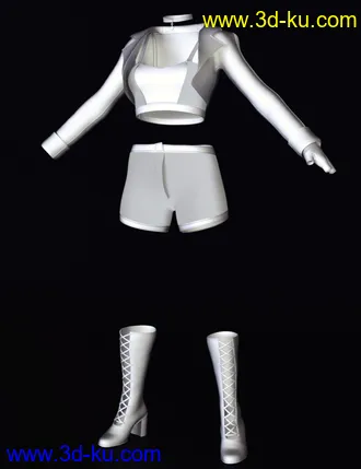 3D打印模型dForce Music Queen Outfit for Genesis 8 and 8.1 Females的图片