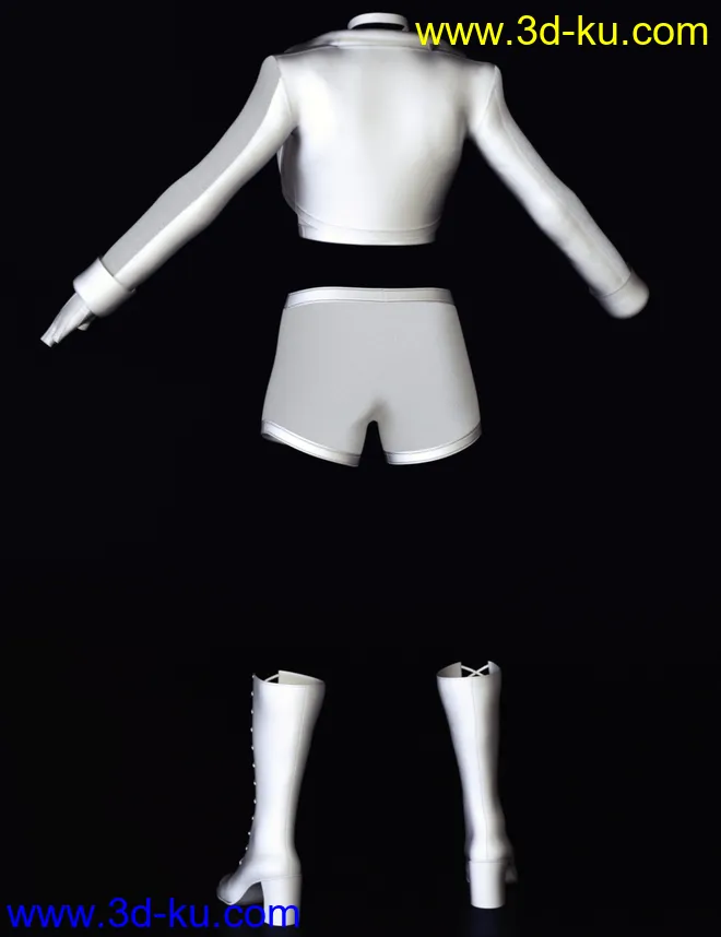 dForce Music Queen Outfit for Genesis 8 and 8.1 Females模型的图片7