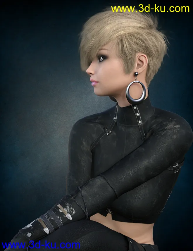 dForce Nash Hair for Genesis 8模型的图片3