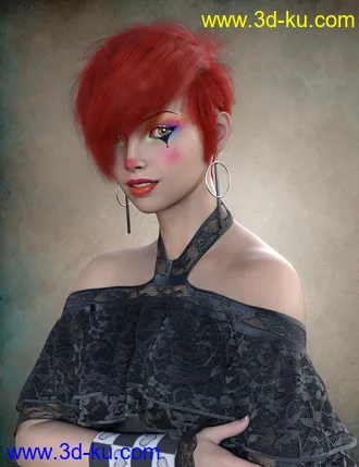 3D打印模型dForce Nash Hair for Genesis 8的图片