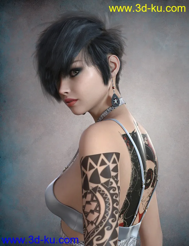 dForce Nash Hair for Genesis 8模型的图片7