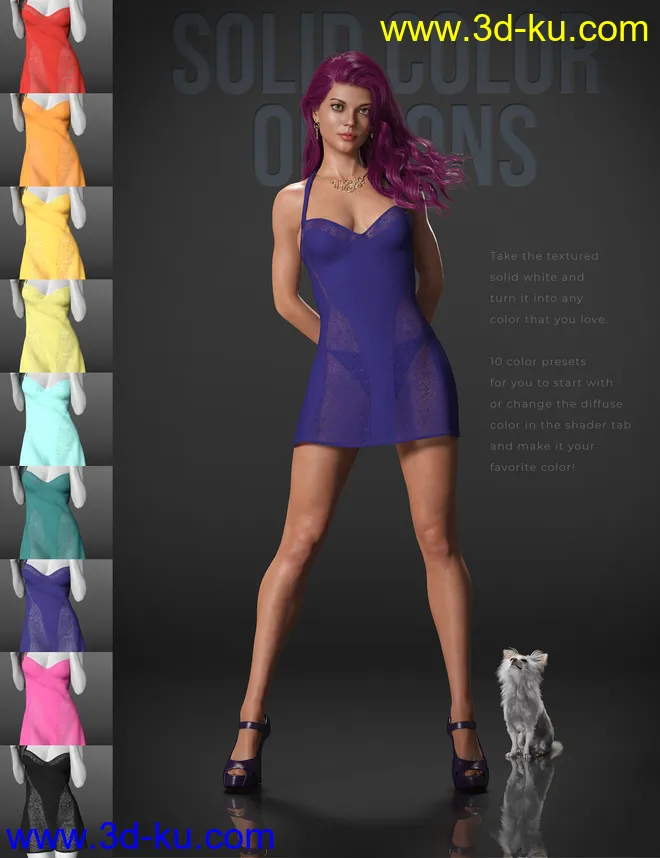 dForce Natalia's Nightie Bold Moves模型的图片7