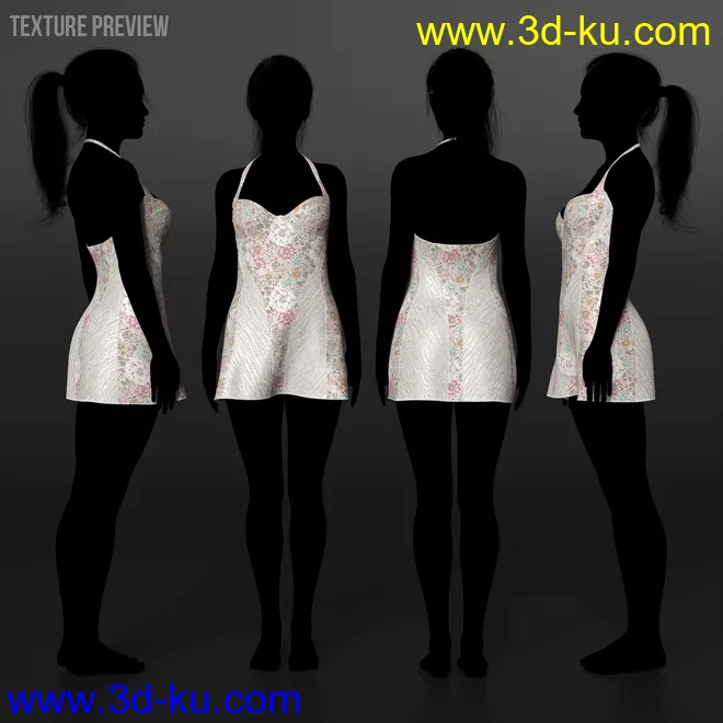 dForce Natalia's Nightie Bold Moves模型的图片8