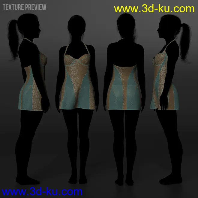 dForce Natalia's Nightie Bold Moves模型的图片10