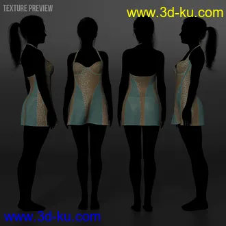 3D打印模型dForce Natalia's Nightie Bold Moves的图片