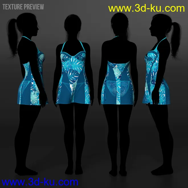 dForce Natalia's Nightie Bold Moves模型的图片11