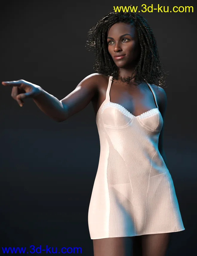 dForce Natalia's Nightie for Genesis 8 and 8.1 Female模型的图片3