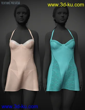 3D打印模型dForce Natalia's Nightie for Genesis 8 and 8.1 Female的图片