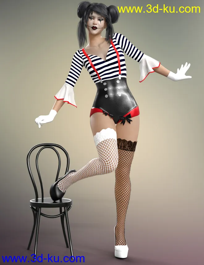 dForce Party Girl Outfit for Genesis 8 and 8.1 Females模型的图片1