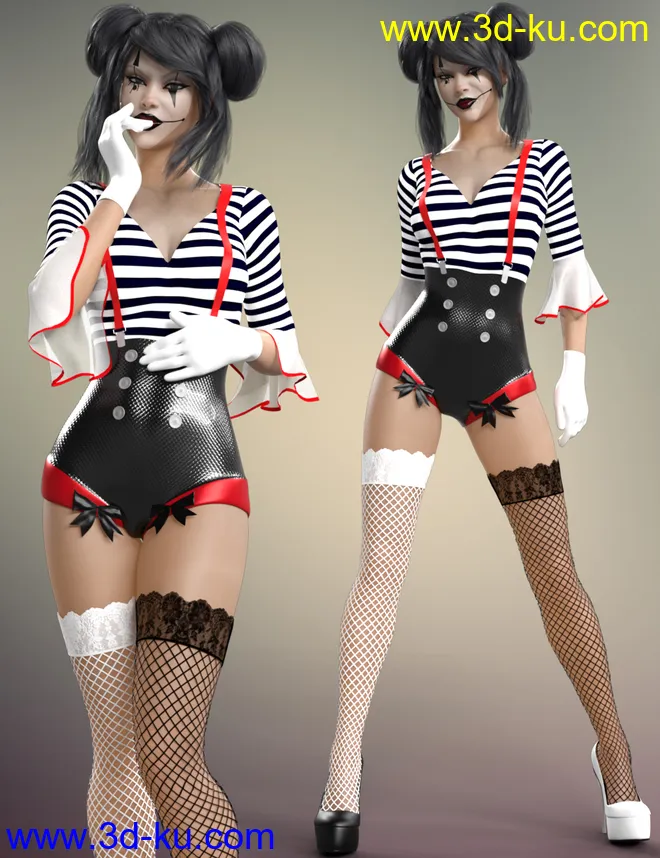 dForce Party Girl Outfit for Genesis 8 and 8.1 Females模型的图片3