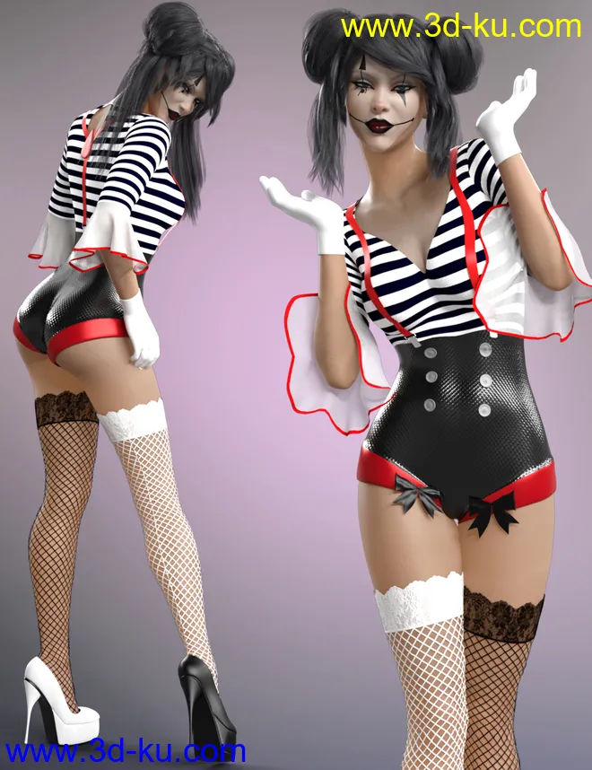dForce Party Girl Outfit for Genesis 8 and 8.1 Females模型的图片4