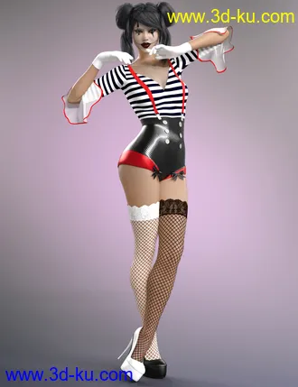 3D打印模型dForce Party Girl Outfit for Genesis 8 and 8.1 Females的图片
