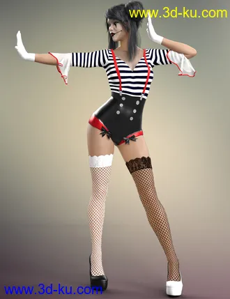 3D打印模型dForce Party Girl Outfit for Genesis 8 and 8.1 Females的图片