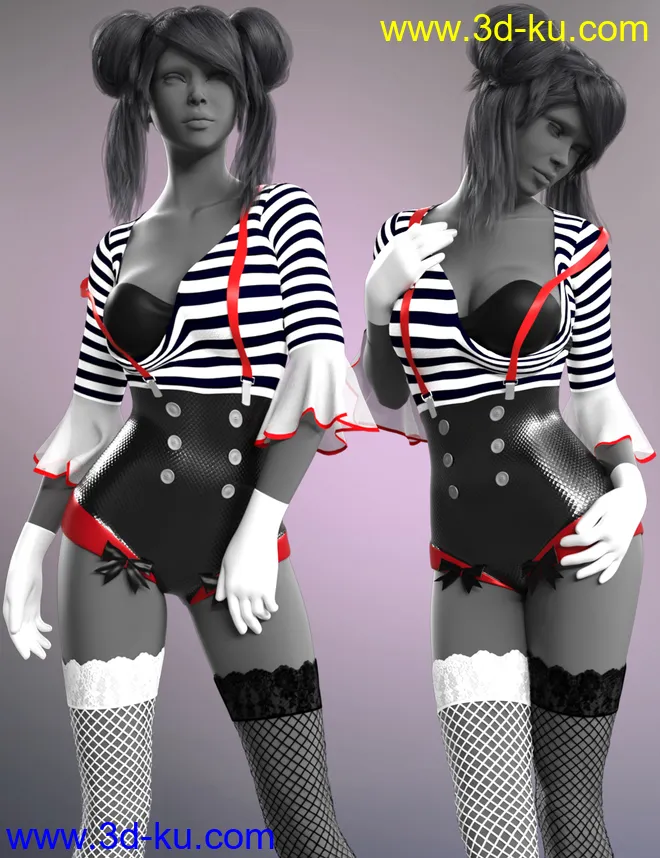 dForce Party Girl Outfit for Genesis 8 and 8.1 Females模型的图片9