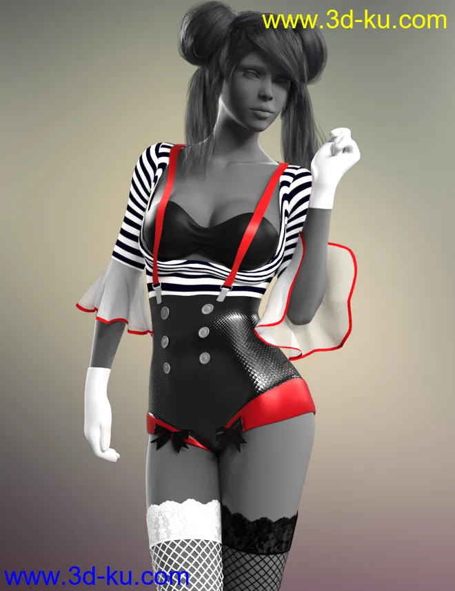 dForce Party Girl Outfit for Genesis 8 and 8.1 Females模型的图片10