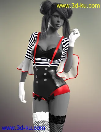 3D打印模型dForce Party Girl Outfit for Genesis 8 and 8.1 Females的图片