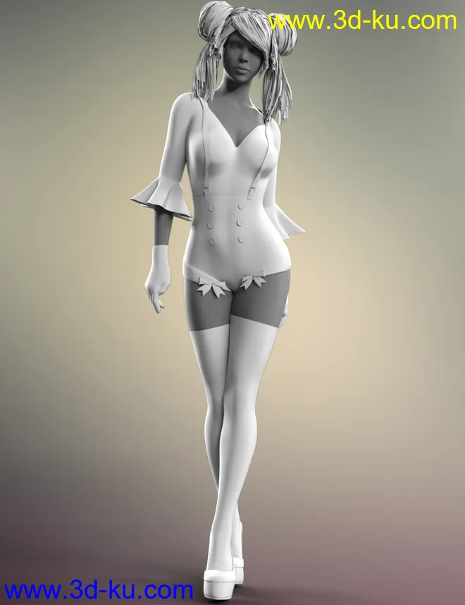 dForce Party Girl Outfit for Genesis 8 and 8.1 Females模型的图片12