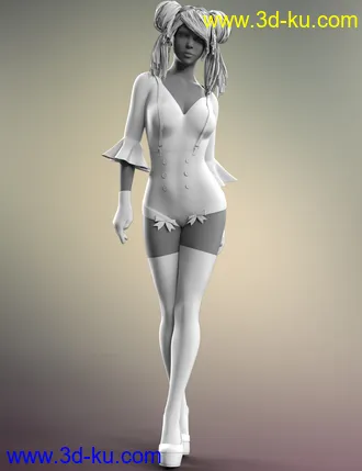3D打印模型dForce Party Girl Outfit for Genesis 8 and 8.1 Females的图片