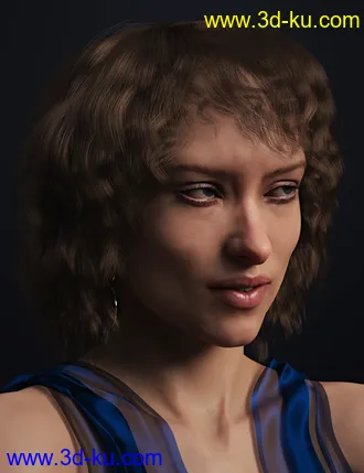 3D打印模型dForce Paulinha Hair for Genesis 8 Female(s)的图片