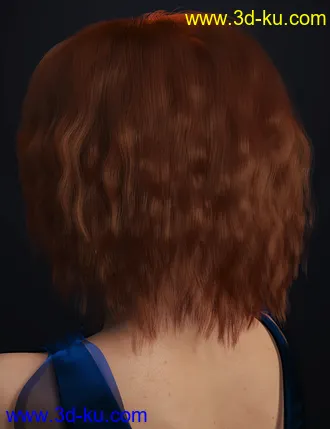 3D打印模型dForce Paulinha Hair for Genesis 8 Female(s)的图片