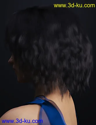 3D打印模型dForce Paulinha Hair for Genesis 8 Female(s)的图片