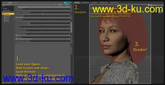3D打印模型dForce Paulinha Hair for Genesis 8 Female(s)的图片