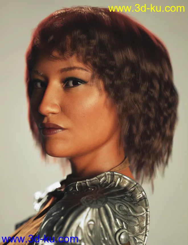 dForce Paulinha Hair for Genesis 8 Female(s)模型的图片11