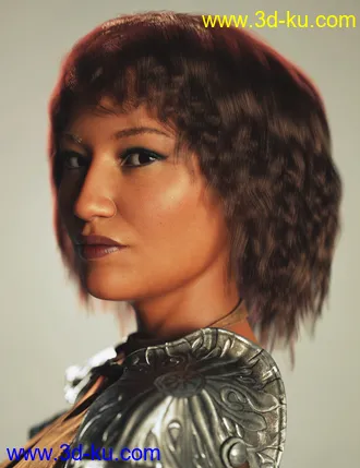 3D打印模型dForce Paulinha Hair for Genesis 8 Female(s)的图片
