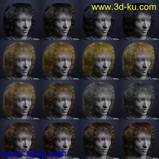 dForce Paulinha Hair for Genesis 8 Female(s)模型的图片12
