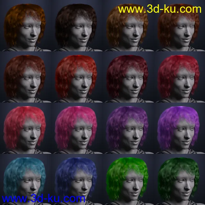 dForce Paulinha Hair for Genesis 8 Female(s)模型的图片13