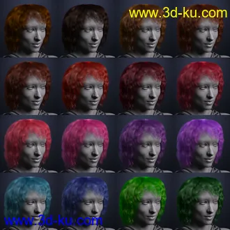 3D打印模型dForce Paulinha Hair for Genesis 8 Female(s)的图片