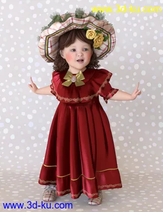 3D打印模型dForce Petite Style Dolly Dress for Genesis 8 Females的图片