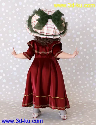 3D打印模型dForce Petite Style Dolly Dress for Genesis 8 Females的图片