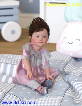 3D打印模型dForce Petite Style Dolly Dress for Genesis 8 Females的图片