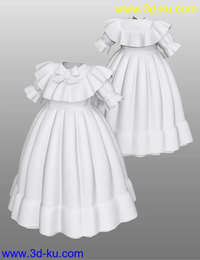 dForce Petite Style Dolly Dress for Genesis 8 Females模型的图片15