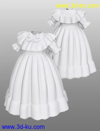 3D打印模型dForce Petite Style Dolly Dress for Genesis 8 Females的图片