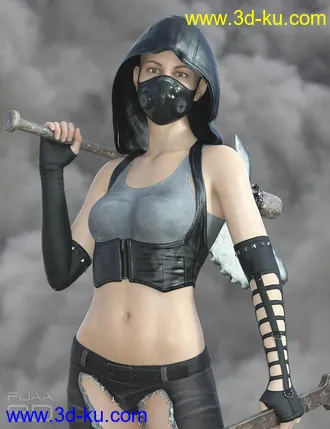 3D打印模型dForce Post Apocalyptic Outfit for Genesis 8 Females的图片