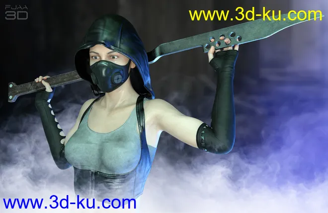 dForce Post Apocalyptic Outfit for Genesis 8 Females模型的图片3