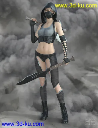 3D打印模型dForce Post Apocalyptic Outfit for Genesis 8 Females的图片