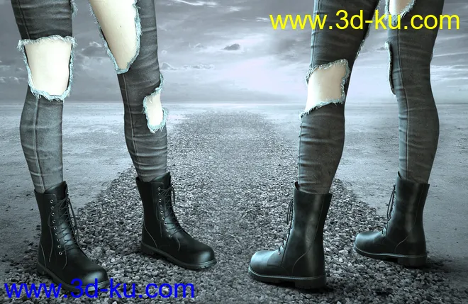 dForce Post Apocalyptic Outfit for Genesis 8 Females模型的图片7