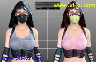 3D打印模型dForce Post Apocalyptic Outfit for Genesis 8 Females的图片
