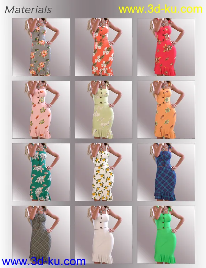 dForce Reina Outfit for Genesis 8.1 Females模型的图片5